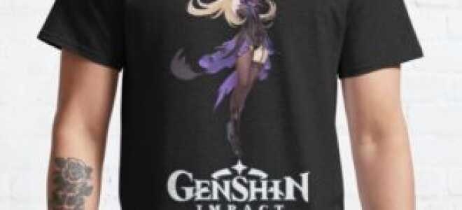 Футболки с любимыми персонажами Genshin Impact