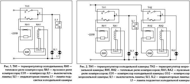 Схема холодильника
